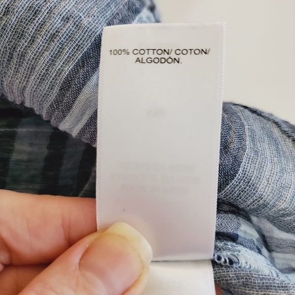 Lucky Brand Plaid Button Down Top Size M NWT *1255 - Picture 5 of 8